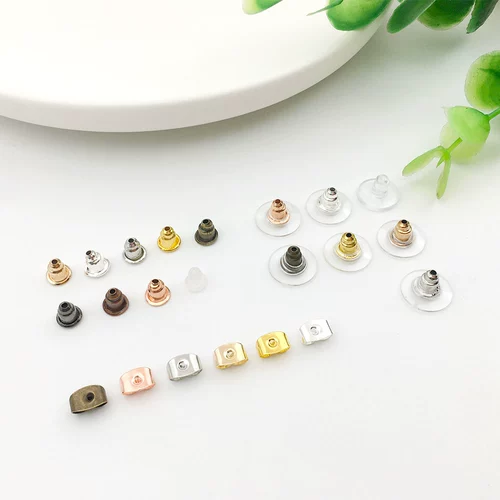 Фрисби, резиновые беруши с бабочкой, золотая пуля, серьги, аксессуар, 100 шт, розовое золото