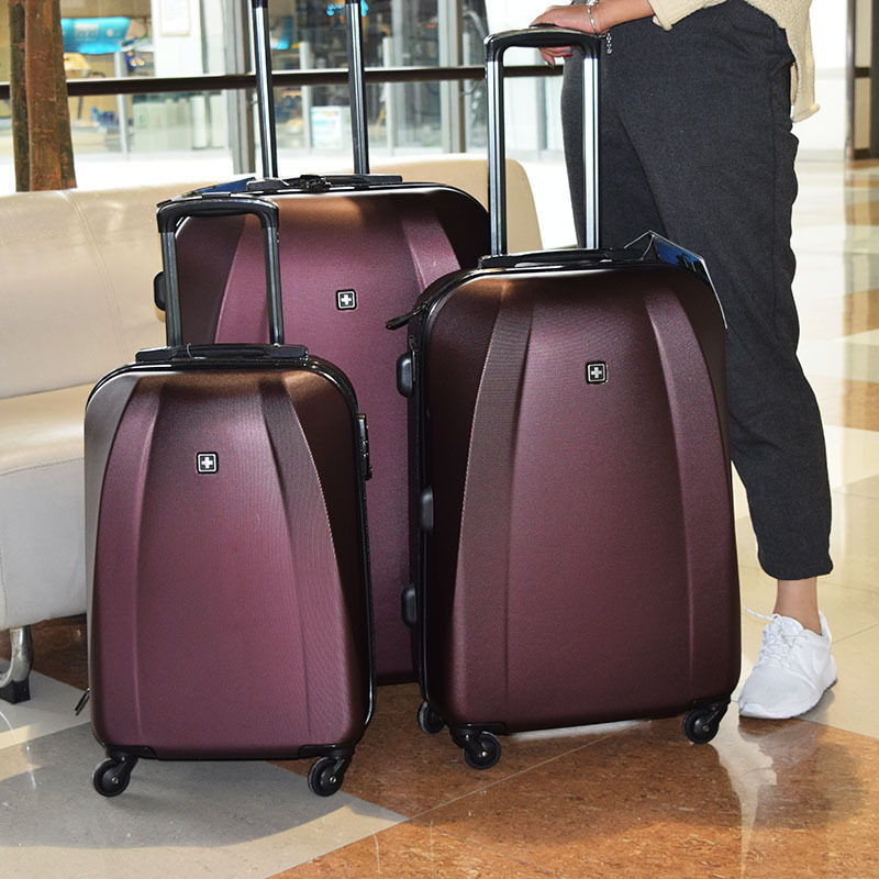 Swiss Army Knife SUISSEWIN Fashion Trolley Case 24 inch Matte Surface Lockbox 20 Inch Cabin Case Universal Wheel