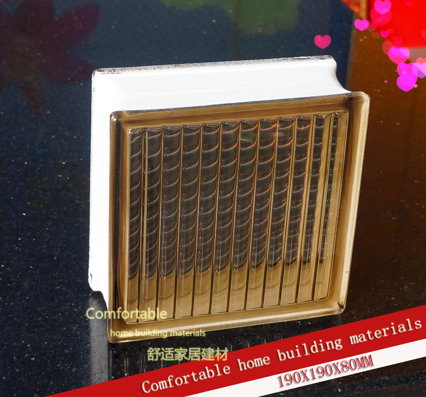 Brown Parallel Textured Colored Sevee Glass Brick Partition Living Room Background Wall Manufacturer Direct Marketing Dispensers Recommendation