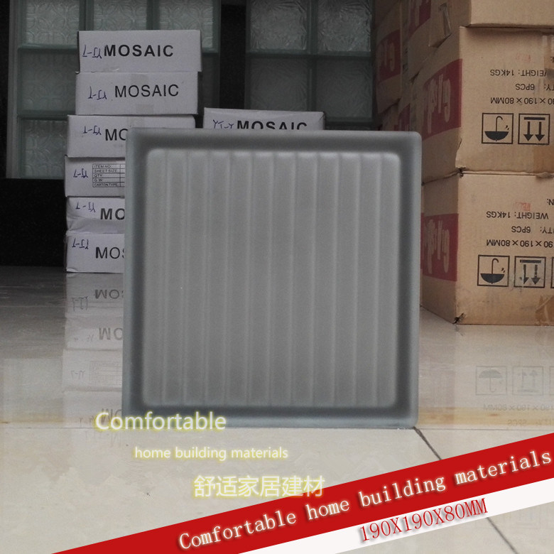 Grey Parallel Textured Frosted Colored Sevee Glass Brick Genguan Makeup Room Separator Wall Manufacturer Direct recommendation