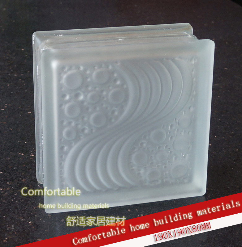 Wave Veins Frosted White Light Transmission Opaque Glass Brick Bathroom Xuanguan Makeup Room Partition Wall Super Popularity