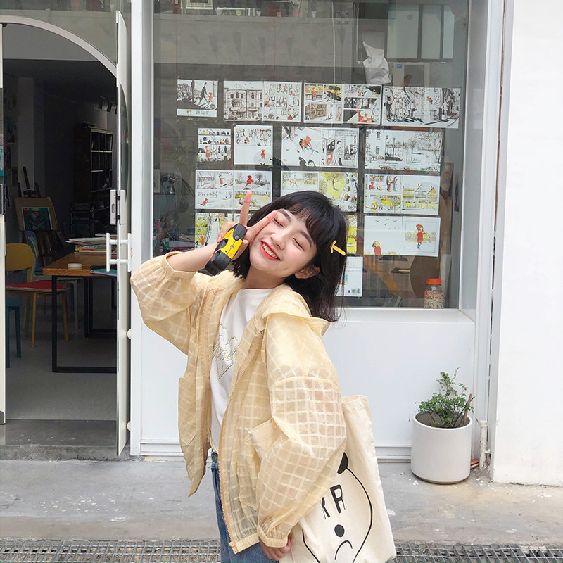 (Spot) Loyal Dog Little Eight Pear Shaped Homemade - Embrace Midsummer Hood Light Sweet Loose Sunscreen Clothing Breathable