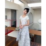 Майка, летнее ретро милое молодежное платье, подходит для подростков, в цветочек