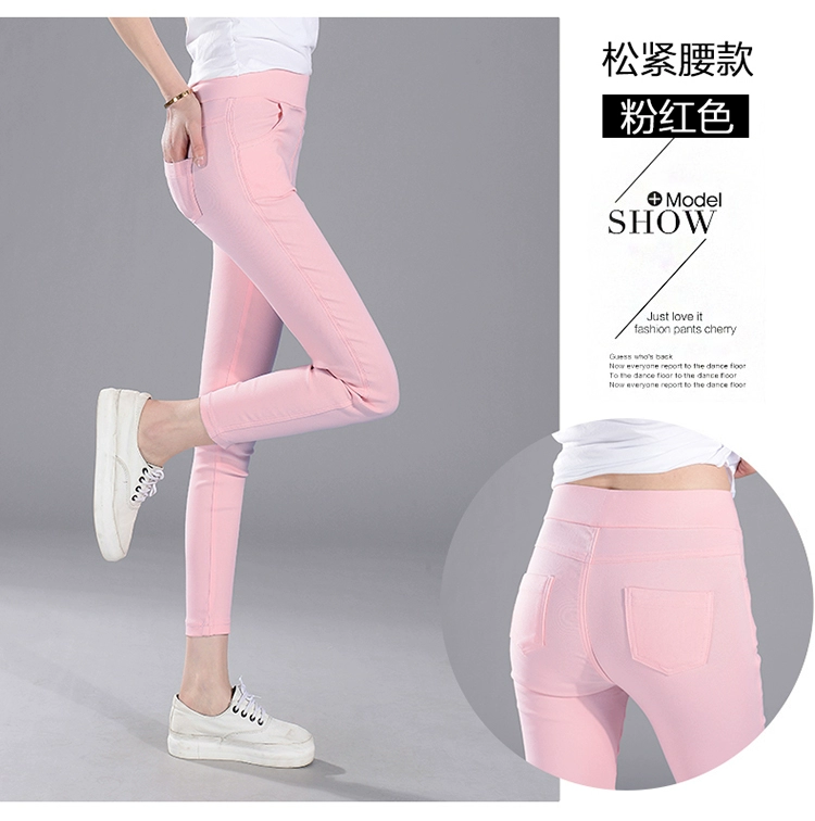 Chín điểm quần legging trắng mùa hè mỏng phần eo cao chân bút chì quần thun eo thon là quần 9 quần bó - Khởi động cắt