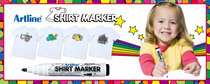 Cloth painting pen Dyeing paint pen Creative T 桖 Graffiti Artline EKT T-Shirt Markers