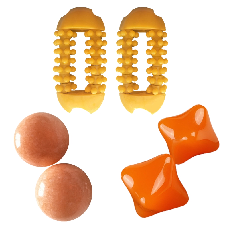 Pair of roller-type handheld massager fingers Hands Stiff Hand Knuckle Palm Roll Massage Theorist