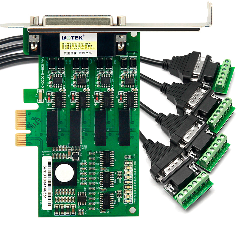 UT - 794I industrial grade PCI - E 4 port 485 calories with photoelectric isolation high speed 422 serial card lightning protection