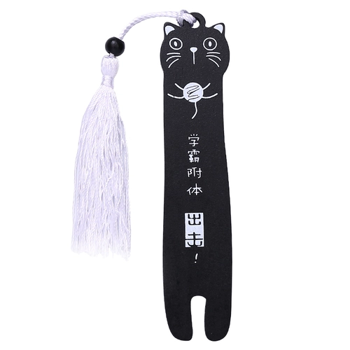 Мультяшная деревянная креативная подвеска с кисточками, флип-книга для школьников, канцтовары, кот