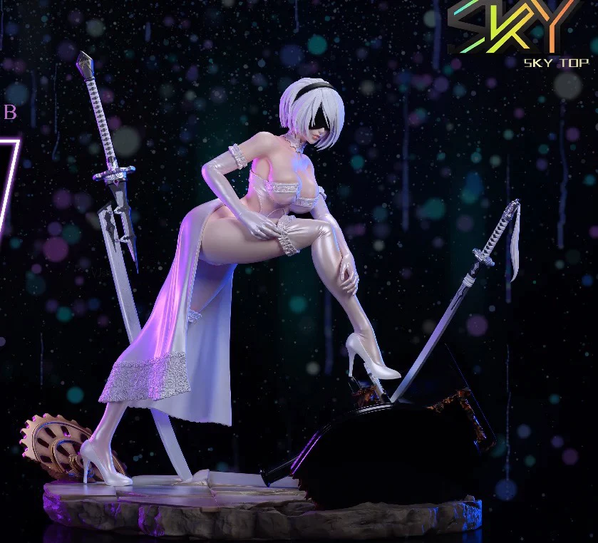 Игриво GK точка небо Секс Механическая эра Секс веселье 2B Ньер статуя модель модель