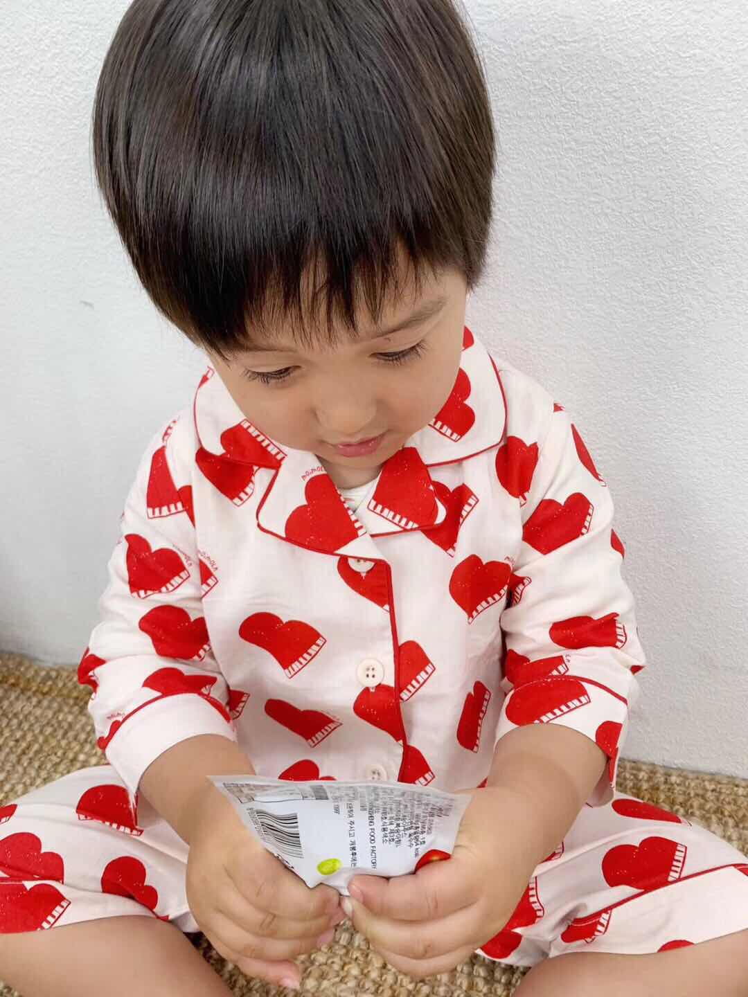 2022 Summer Cloud Original Single Boys Girls Children Summer Cotton Linen Homewear Pajamas Set