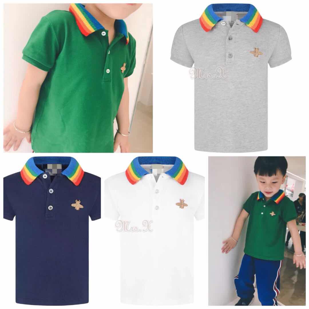 2022 Summer Men's and Women's Baby Boys Girls Boys Girls Children's Summer Short Sleeve Polo Shirts T-Shirt Tops