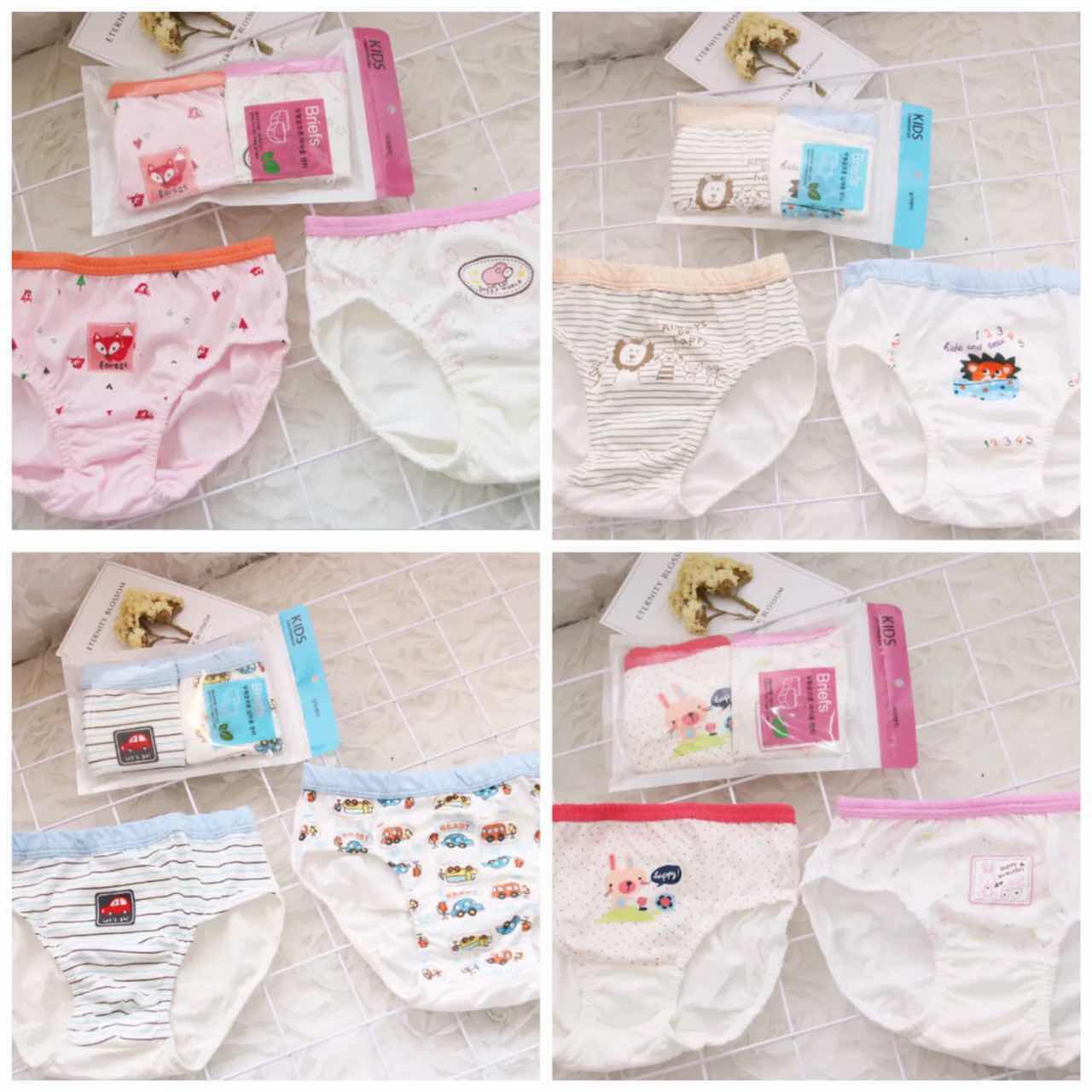 Boys and girls, boys, girls, boys, girls, children, cotton briefs, underwear, 1 to 7 years old, a group of two