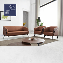 Business sofa fashion small simple 4s shop sofa company reception negotiation office sofa coffee table combination