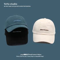 Dark letter embroidery Joker soft top baseball cap leisure street Korean face small sunscreen cap men's and women's tide