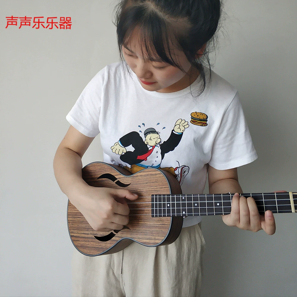 Ukulele nữ trẻ mới bắt đầu 26 inch óc chó uklele ukulele bốn dây đàn guitar nhỏ nhạc cụ - Nhạc cụ phương Tây