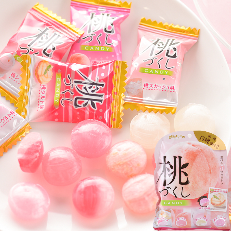 Japan imported candy Bird Honpo 5 kinds of white peach juice sandwich sugar fructose Happy sugar New Year snacks snacks