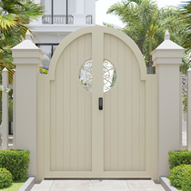 Aluminum alloy courtyard door villa door outdoor garden single and double doors rural courtyard fence wrought iron arch