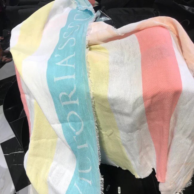 Victoria's Secret Authentic vs Victoria's Secret Striped Beach Towel