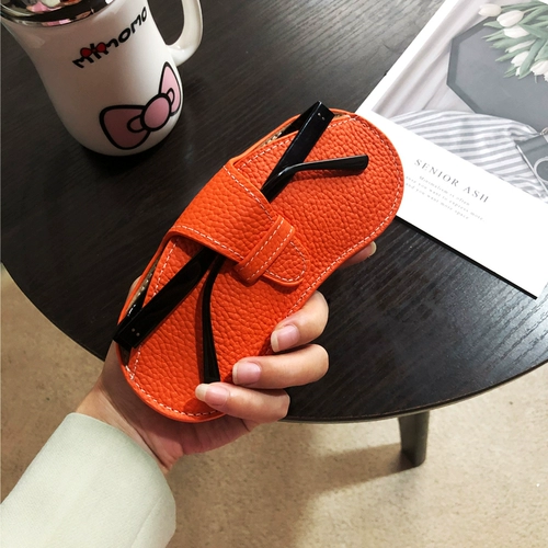 Портативные брендовые солнцезащитные очки на солнечной энергии, сумка для хранения подходит для мужчин и женщин, защитный чехол, из натуральной кожи