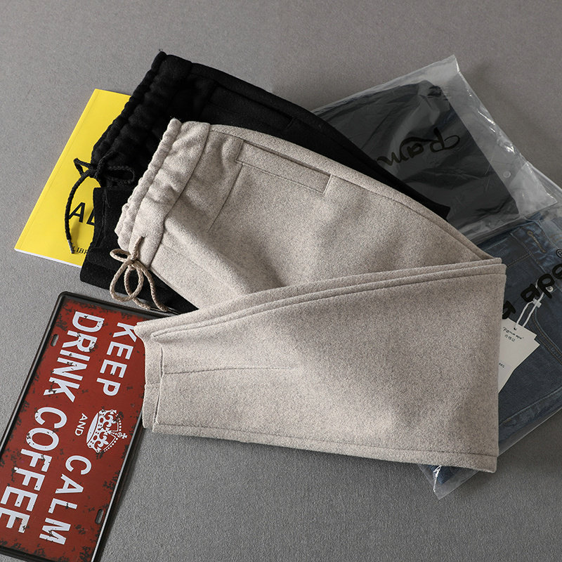 0-55kg Five Stars Recommended ~ Thickened Hair Kharen Pants Foreign Trade Autumn Winter Casual Pants Small Feet Roperin Pants Women's Clothing