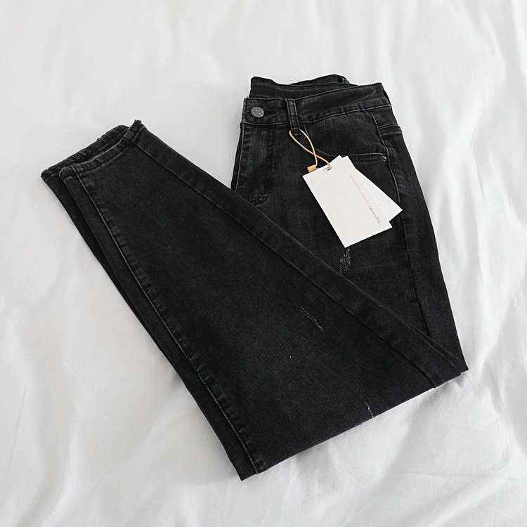 Factory Foreign Trade Women's Dress Elegant 90% Jeans Elastic loose with high waist and thin feet Old Daddy Harun Pants Woman