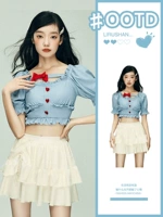 Раздельный купальник, милый японский комплект для школьников и студентов, короткий рукав, изысканный стиль, коллекция 2023