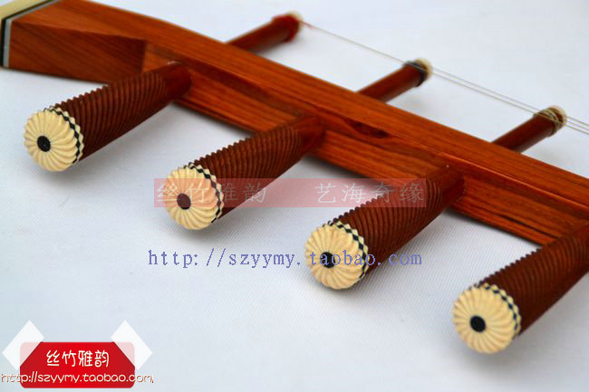 Nhạc cụ Mông Cổ Chính hãng chuyên nghiệp gỗ đàn hương đỏ Trung Quốc ống đồng bốn Hu - Nhạc cụ dân tộc đàn nguyệt