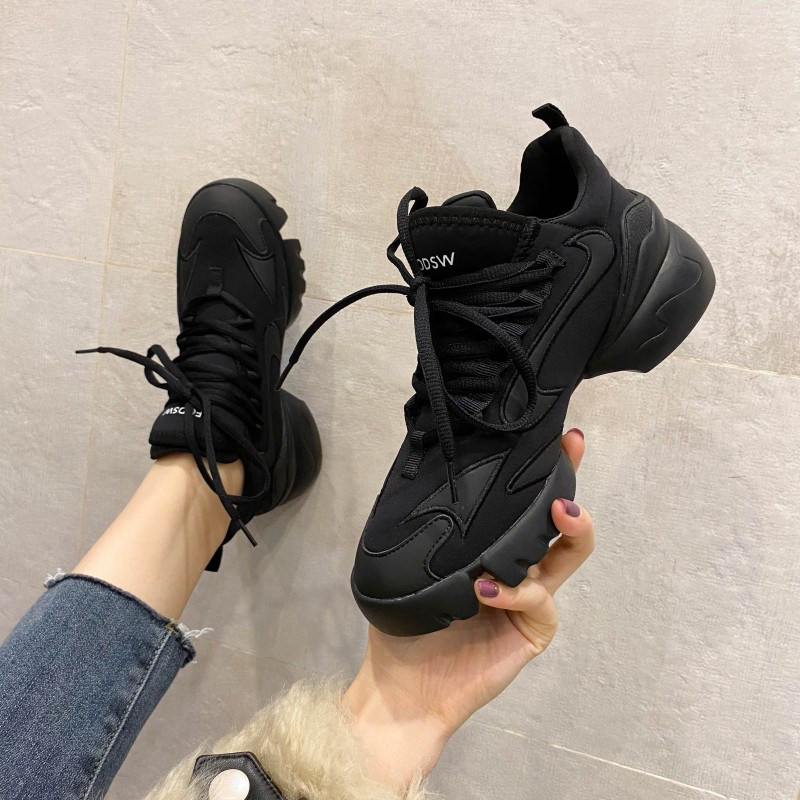 ck erwin Korea Elegant South Korea Super Fire Old Daddy Shoes Ins Sports Tide Shoes Thick Bottom Genuine Leather Casual Shoes