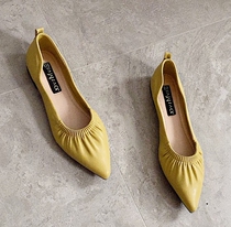 Small ckerwin pointed ballet xie Ping beanie xie in her single xie soft leather scoop xie flat-bottomed xie