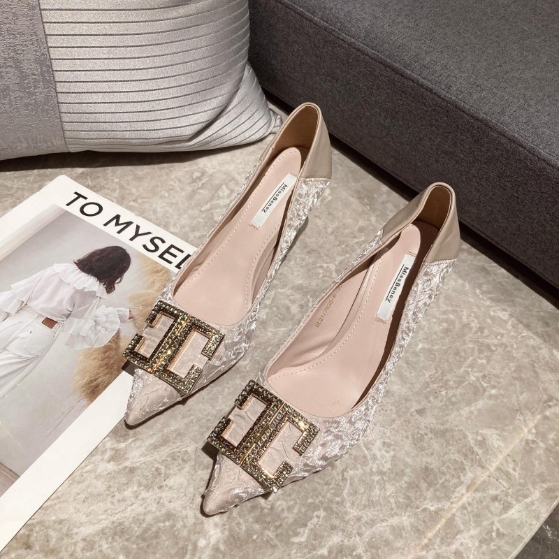 Small ckerwin Wukong Tide brand French Zhixun temperament Pointed single elegant fine heel high heel shallow mouth professional work