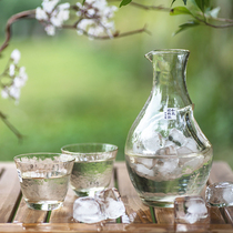 Spot Japanese imported Oriental Sasaki Takase River amber handmade ice wine jug sake wine set gift box set