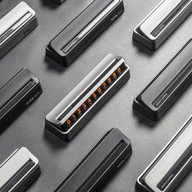 BCASE TITAA Car Temporary Stop License Plate Night Light Moving Mobile Phone Number Plate Reversal Can Hide Creativity