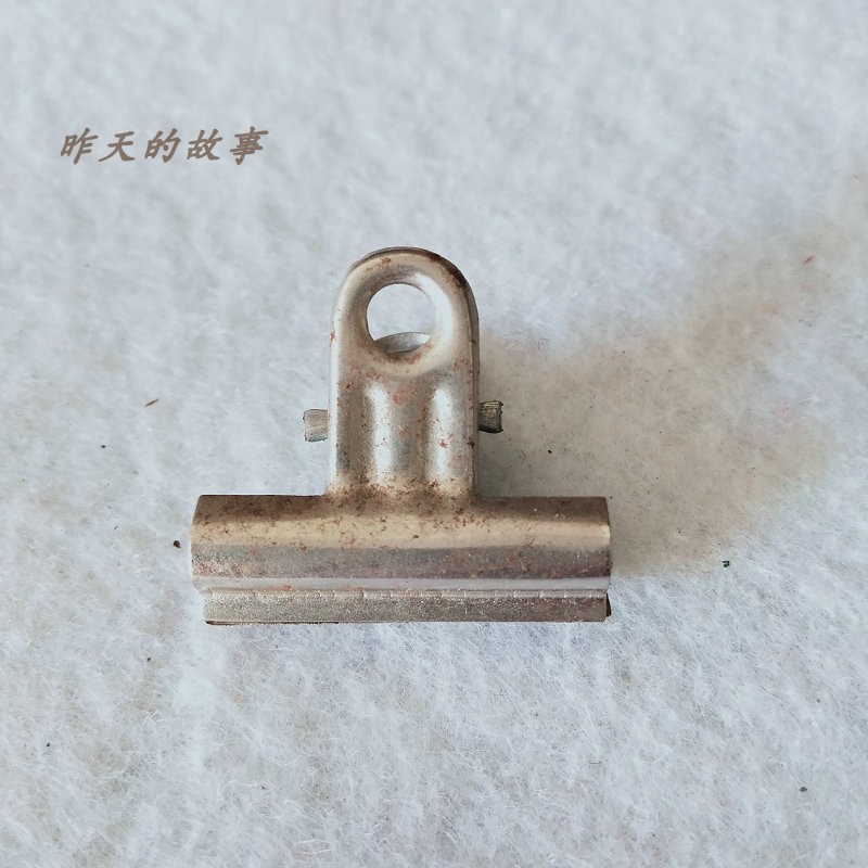 Nostalgic old stock 80-90s iron clip ticket clip Silver small clip
