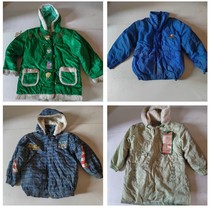 Nostalgia old stock of childrens winter cotton cotton green gold cotton cotton cotton - green lamb - wool coat in the 90s