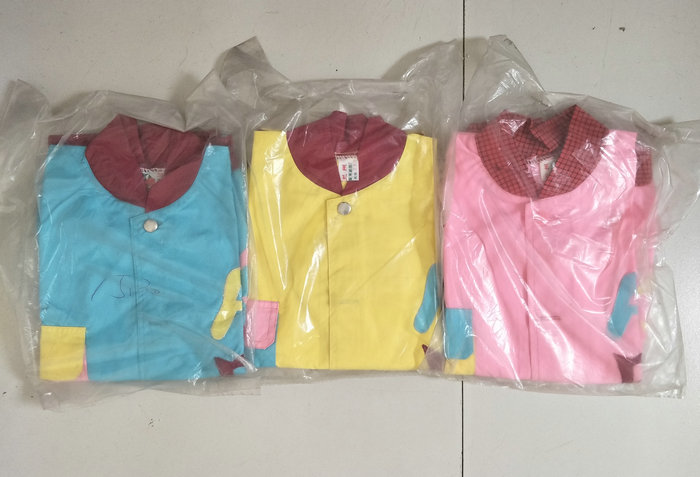 Nostalgia - old stock of 90s girls' coat bat - shirt collection and blue yellow