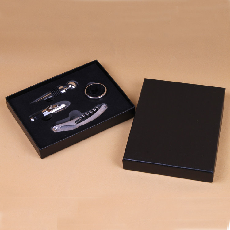 Red wine corkscrew set exquisite carton four-piece wine set promotion festival opening celebration can be printed label new