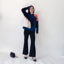 Xiaoxiao~ Revitalize the spring and autumn and winter wardrobe of the popular big explosion fun color thick warm sweater ~A1781