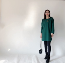 Xiaoxiao~Foreign trade CO ten thousand wear a single product thin and high temperament in the long wool knitting ~ ~ A1788