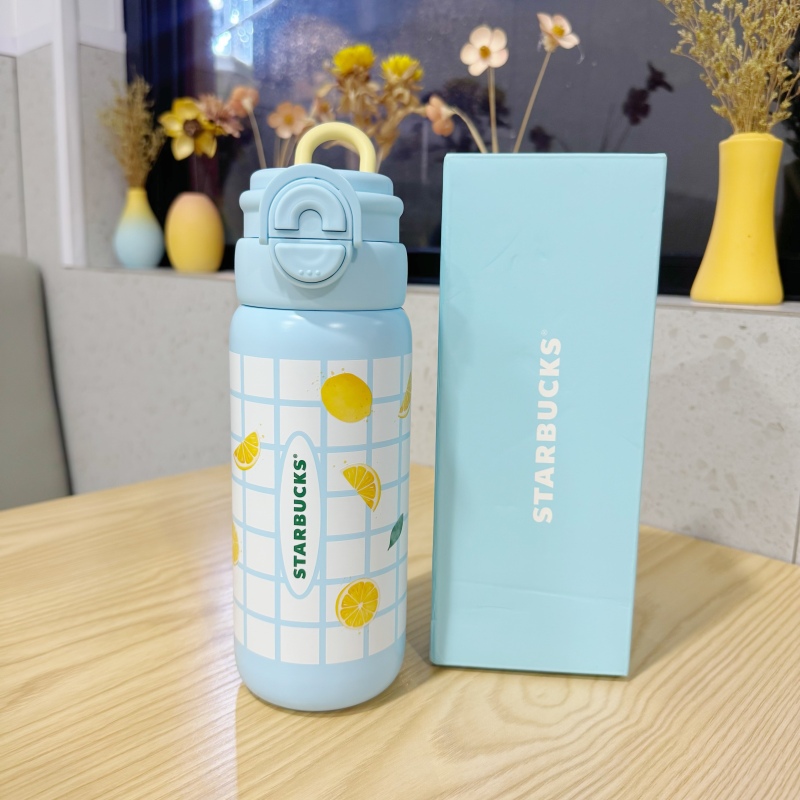Starbucks 2025 Summer New Product Fruit Encounter Series 600ml Double-Drink-Port Portable Stainless Steel Travel Cup