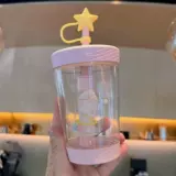 Starbucks, розовый пластиковый воздушный шар, трубочка, подарок девушке