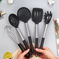 Silicone spatula Non-stick special spatula Silicone frying spoon spatula Household kitchenware set small spoon Brush colander