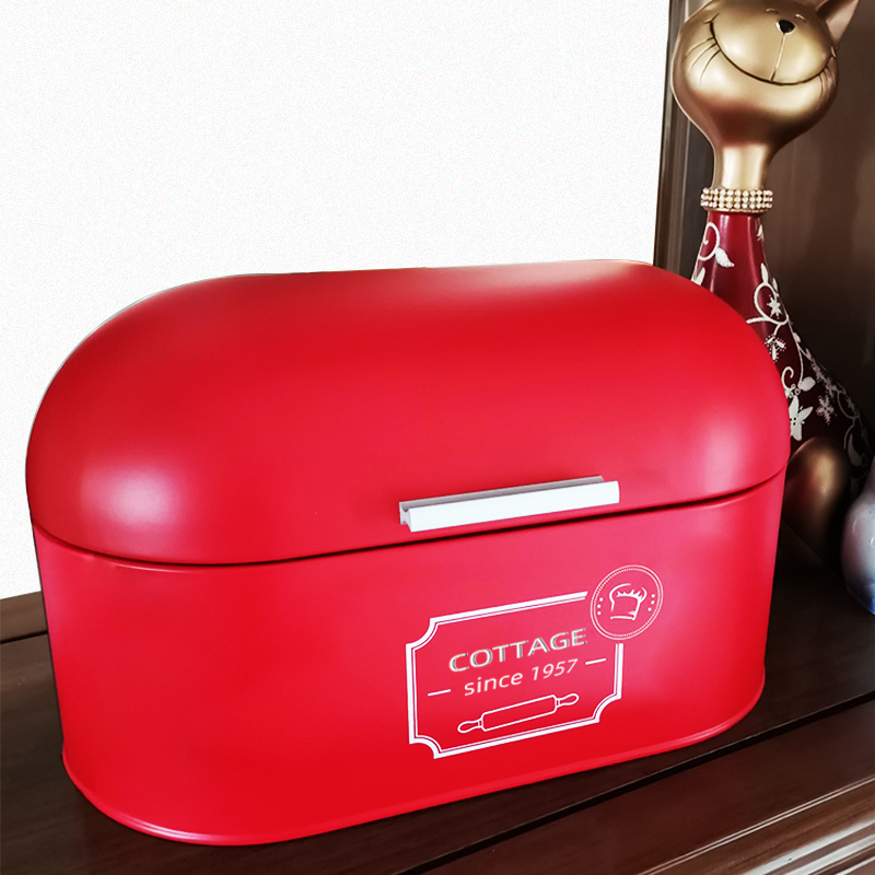 Nordic bread box galvanized iron clamshell storage box storage box desktop baking storage storage box kitchen swing