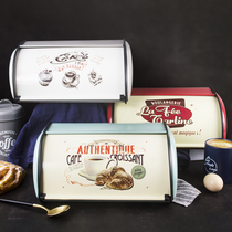 Nordic wind clamshell bread box Baking storage box Mask finishing box Wrought iron cosmetics storage certificate storage box