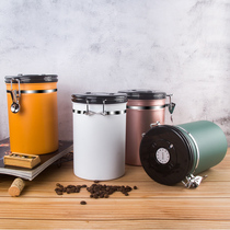 Coffee beans Coffee powder sealed tank unidirectional exhaust milk powder storage tank 304 stainless steel tea cans coffee cans