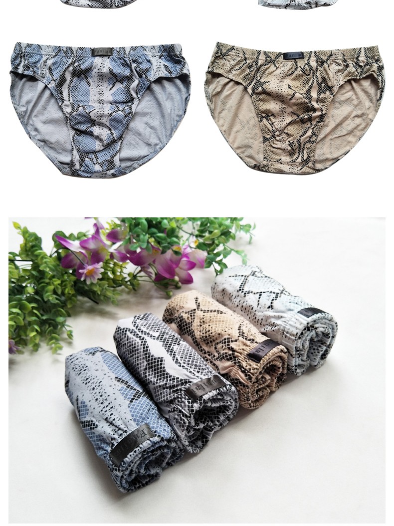 2 chiếc quần lót nam hình tam giác Fu Nilai cotton 100% cotton trẻ trung thoáng khí kích thước lớn eo thon thương hiệu đồ lót nam
