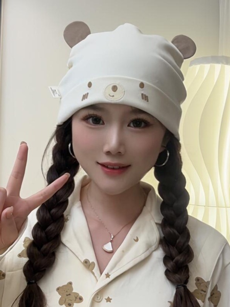 Postpartum Hat Made of Pure Cotton for Spring and Autumn, Windproof Hat for Pregnant Women, Thin Summer Style with Headband, Sweat-Absorbent Hat for — 3
