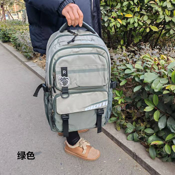 Dongrun Backpack Student School Bag Junior High School High School College Student Travel Bag Simple Versatile Fashionable Casual New Style