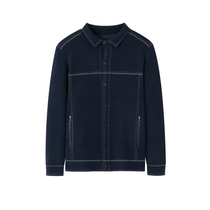 Fu Xianglins production from Ordos city turned overalls for mens thickened hooded 100% mountain cashmere autumn and winter sweater