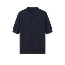 Fu Xianglin small turnover of mens pure cashmere half sleeve Ordos city pure color warm and comfortable cover sweater 100 hitch