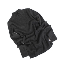 100% cashmere worsted semi-high collar women cashmere sweater worsted draw slim Joker fashion sweater sweater